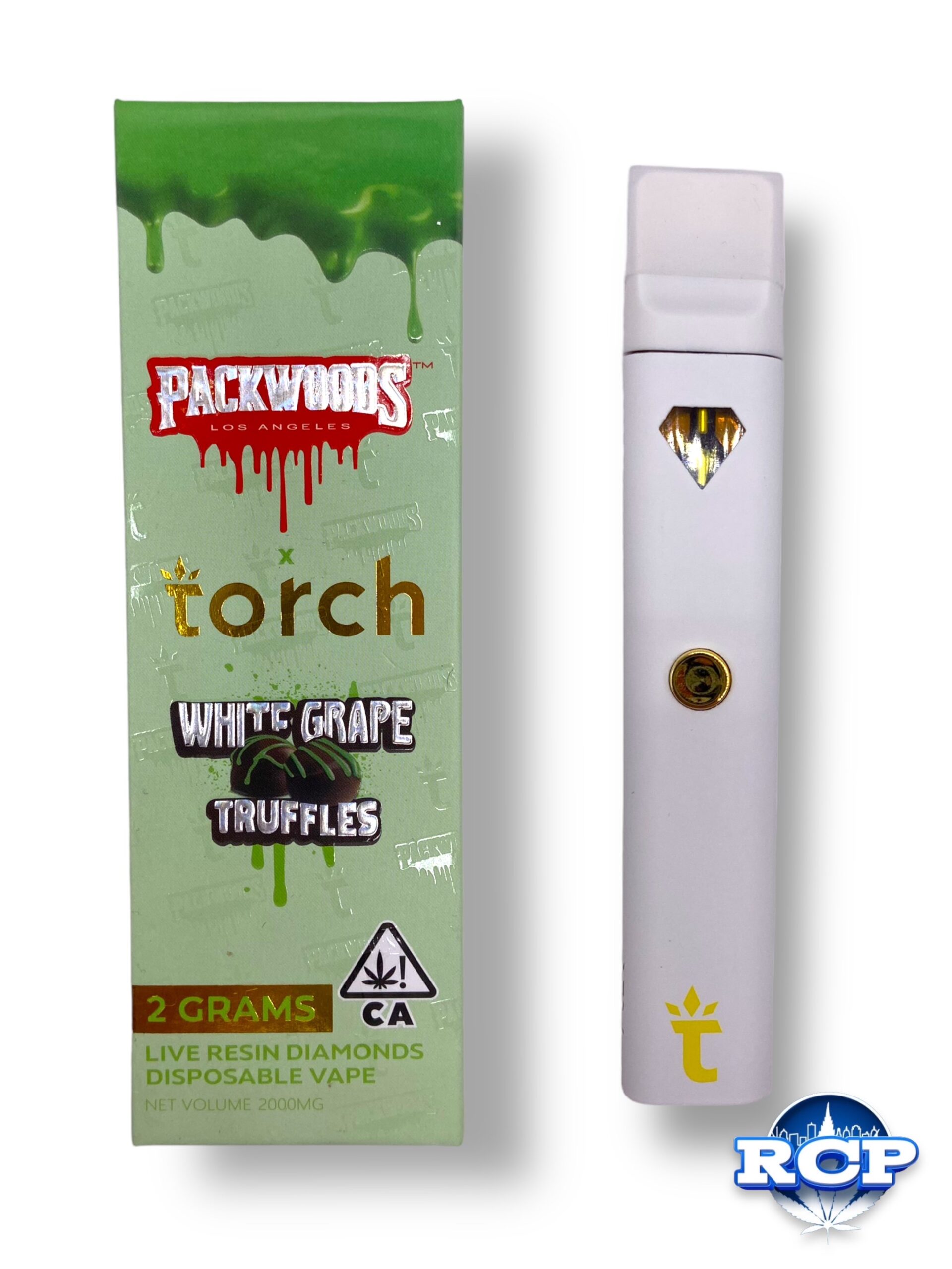 "White Grape Truffles" Packwood X Torch Disposable Vape Roc City Premiums